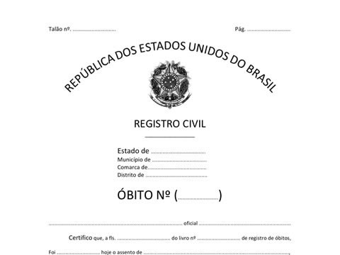 Certidão de Óbito - Documento - 2009
